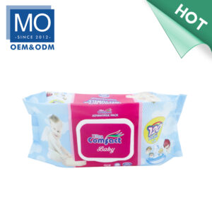 Large Pack Of Baby Wipes For Families 0% alcohol/parabens,fragrance free ,for sensitive skin,helps babies get healthy skin Model No.  BW-2216 Wipe size  15*20cm Material 45gsm spunlace Packaging
