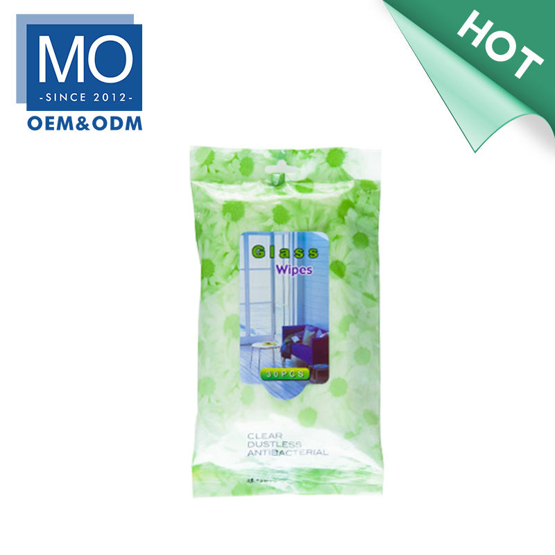 Household Glass Cleaning Wipes Clear, dust-free, antibacterial cleaning wipes effectively wipe away glass dust and restore the shine to glass