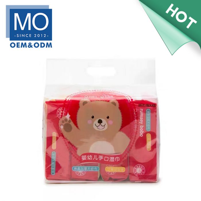 4-Pack Combo Pack Baby Soft Wipes – Factory Outlet for Inexpensive Prices Weak pH formula Extra Thick & Soft Hypoallergenic Dermatologist-Tested Alcohol-free, preservative-free Model No.  BW-2237 Wipe size  15*20cm Material  45gsm spunlace