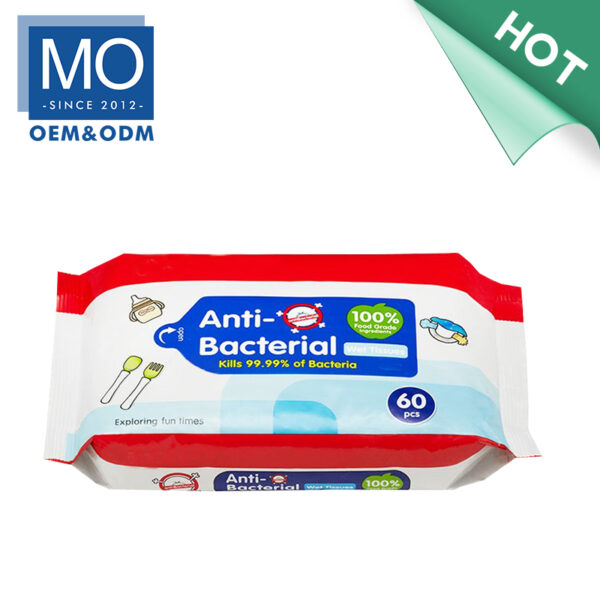 Antibacterial Hygiene Wipes Kills 99% of germs Soft and durable Provide protection anytime anywhere FDA certified Model No.  DW-2203 Wipe size  15*20cm Material
