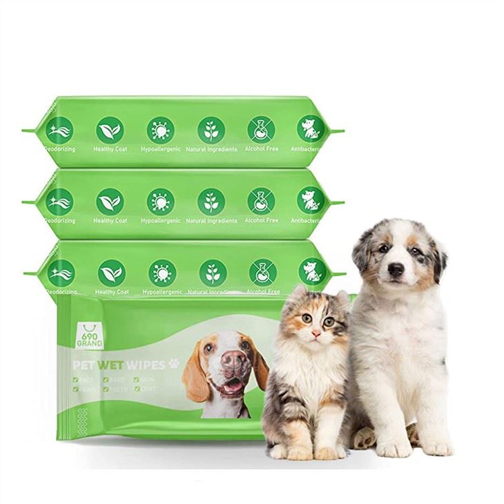 Disposable pet tissues for cleaning your pet’s body Grooming wipes for cleaning all parts of the pet's body, safe and alcohol-free,certified to high standards and safe to use
