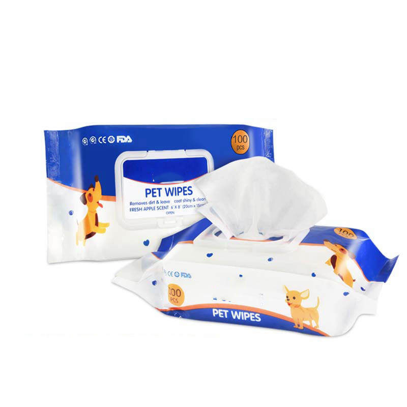 High Quality Pet Cleaning Wipes, Customised Support Available The paper is not easily torn Soft and comfortable Antibacterial Durable Model No.  PW-2210 Wipe size  15*20cm Material 50gsm spunlace