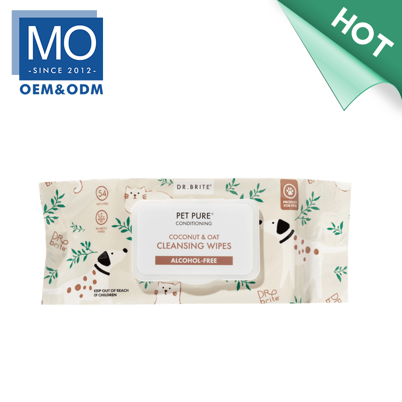 80pcs Biodegradable, flushable deodorising and cleaning pet wipes