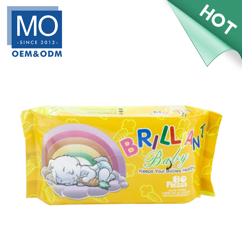 professional OEM ODM wet wipes manufacturer 80pcs/pack Unscented Newborn Hand And Mouth Cleaning Wipes cutomize own brand tailor private logo