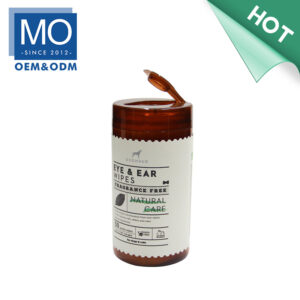 Pet Facial Cleaning Wipes in a Can Grooming wipes for daily use to clean dirt from your dog's eyes, ears and face Model No.  PW-2209 Wipe size